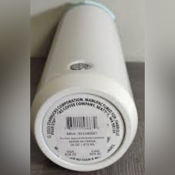 NEW Starbucks, vacuum insulated, hot cup, green and white new  16oz - Picture 3 of 3